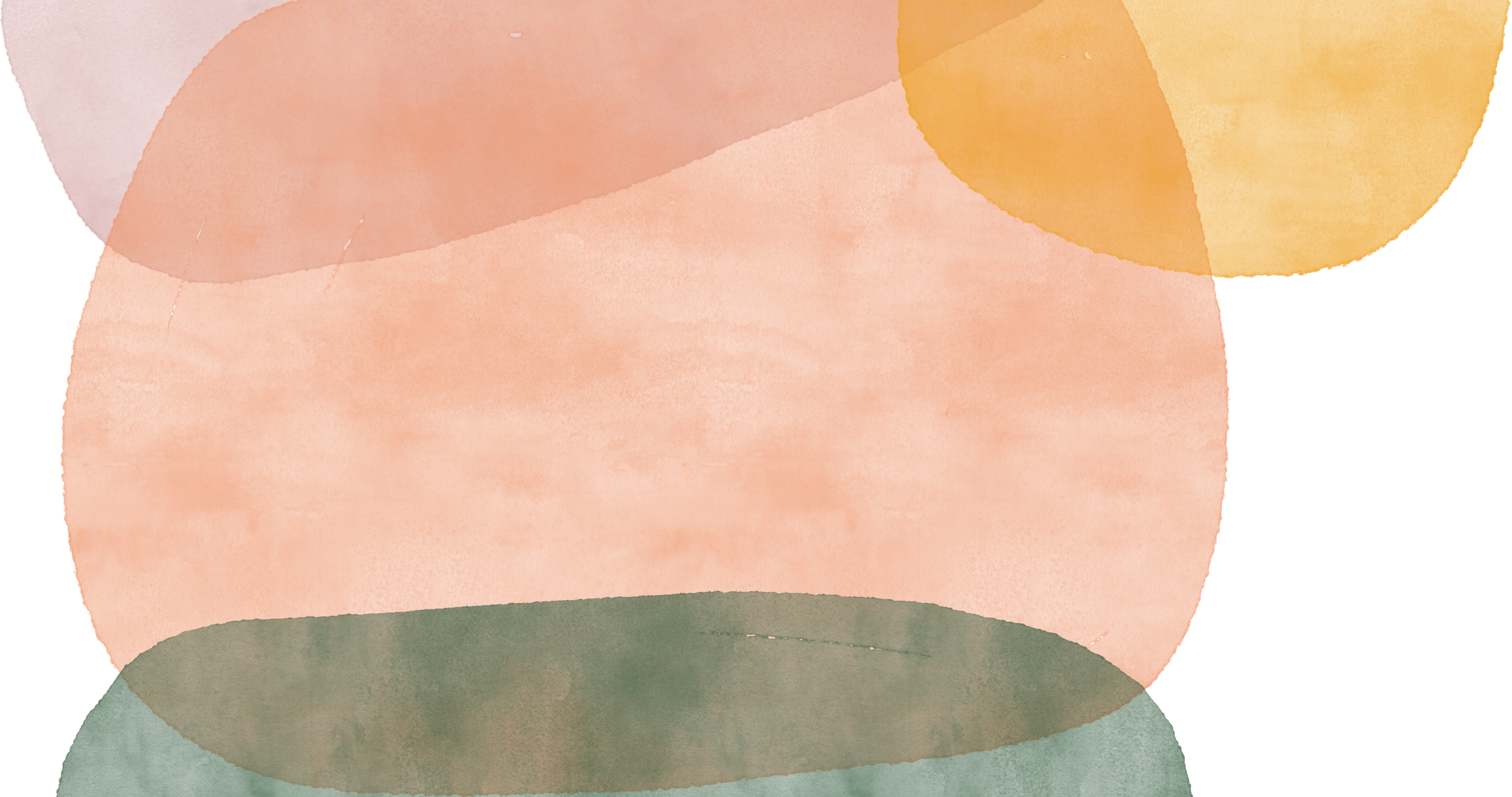 Abstract mid-century background of three pastel coloured round shapes.